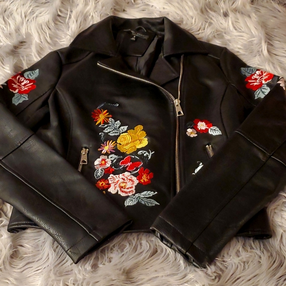 🖤Embroidered Moto Jacket🖤